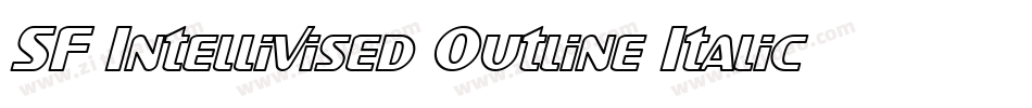 SF Intellivised Outline Italic字体转换